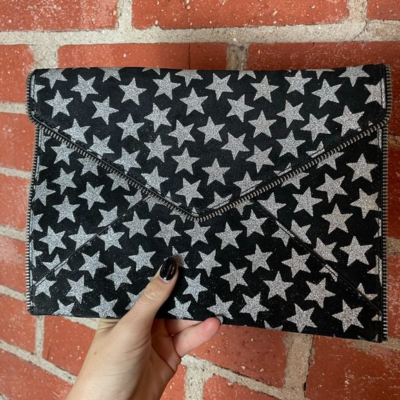 Rebecca Minkoff Hand Pouch Purse Star Design - Picture 1 of 10